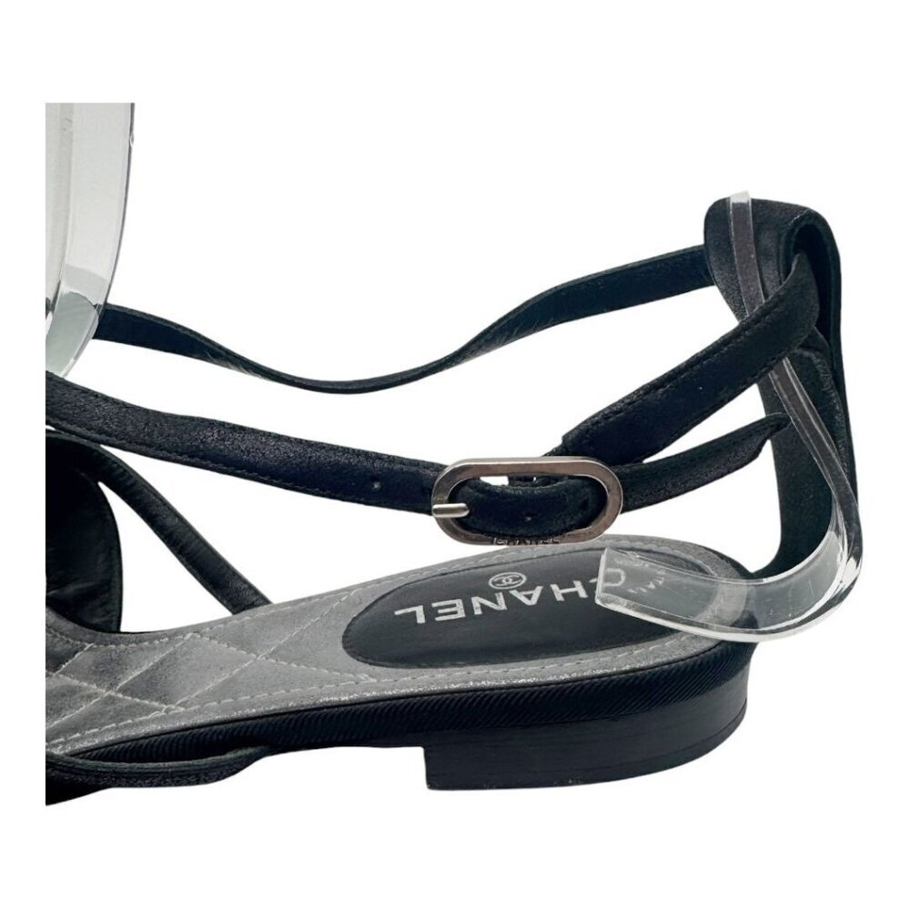 Chanel SS2006 Karl Lagerfeld Sandals T-Strap Byzantine Cross EU 37.5 - Picture 6 of 9